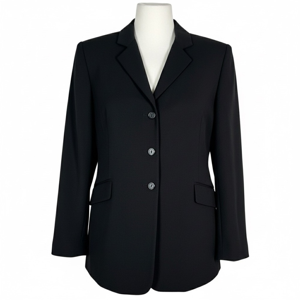 Express Blazer Jacket Womens 11/12 Black Vintage 90s 3-Button Structured Lined